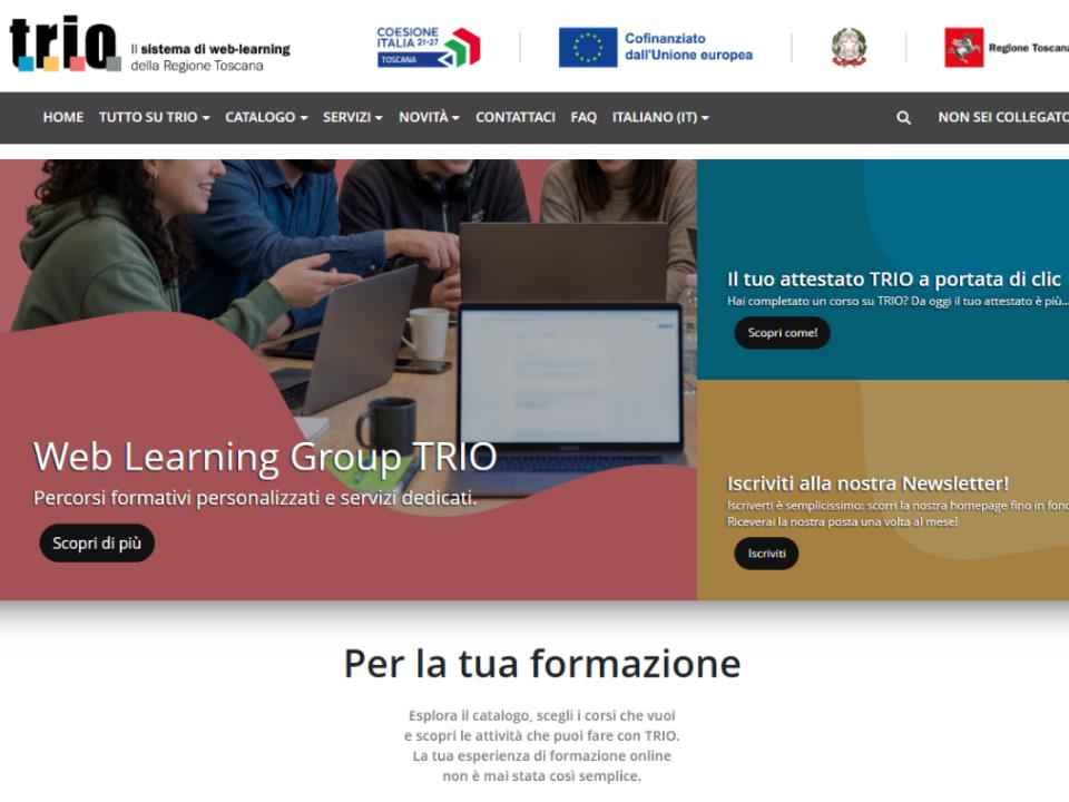 Supportare l’evoluzione della piattaforma TRIO per la formazione professionale